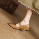 Maevine™ Square Toe Low Heel Pumps