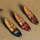 Granelle™ Punching T-Strap Shoes