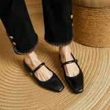 Islenne™ Buckle Strap Flat Shoes