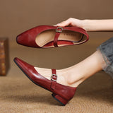 Maevine™ Square Toe Low Heel Pumps