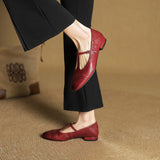 Granelle™ Punching T-Strap Shoes
