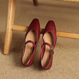 Maevine™ Square Toe Low Heel Pumps