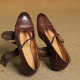 Granelle™ Punching T-Strap Shoes
