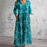 Marie Floral Summer Dress Blue