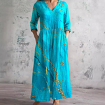 Willow Floral Summer Dress Blue