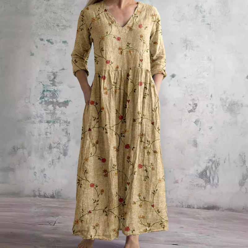 Erica Floral Summer Dress Yellow