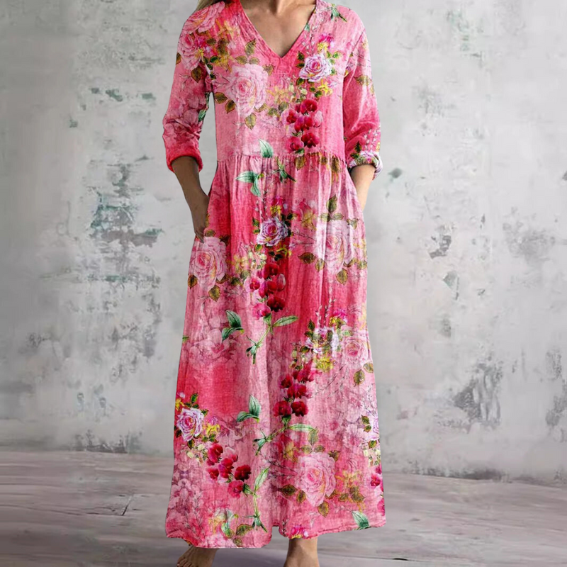 Wenda Floral Summer Dress Pink