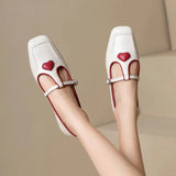 Coeurine™ Heart Motif Low Heel Shoes