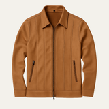 The Varese Men's Trucker  Suede Leather Zip Up Jacket