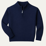 The Crestfield Cashmere Quarter Zip Sweater – Men's 100% Soft Luxury Wool Knit Sweater