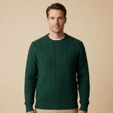 The Versailles Cashmere Merino Wool Knit Sweater for Men - Green