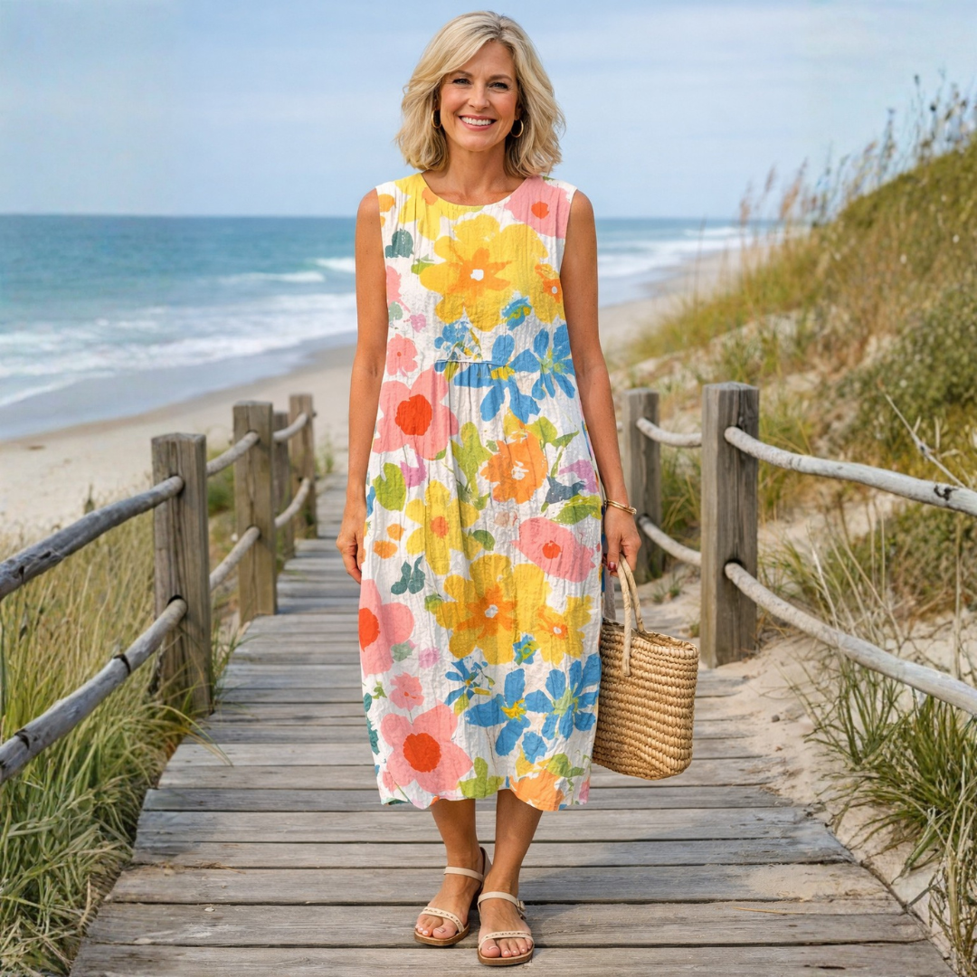 Ella Pastel Floral Midi Dress 2