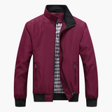 Men's Bomber Jacket with Zipper and Side Pockets