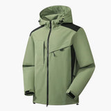 Men's Ski Jacket with Hood and Zipper Pockets