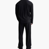 Men's Pleated Texture Set with Long Sleeve Shirt and Pants