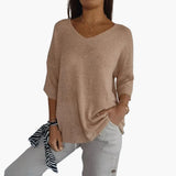 Women's V-Neck Top – Loose Summer Top for Casual Wear