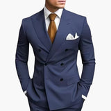 Men's Suit with Six Buttons Made of Lightweight Fabric