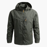 Men's Hooded Jacket with Zipper and Pockets
