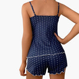 Women's Pajama Set with Sleeveless Top and Printed Shorts