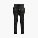 Men’s Check Pants with Adjustable Waistband and Straight Legs