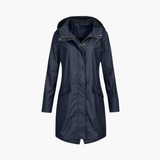 Women’s Raincoat with Hood and Zipper