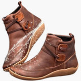 Women’s Ankle Boots with Slip-On Entry and Rubber Sole