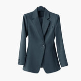 Women’s Blazer Set with Structured Fit and Straight Trousers