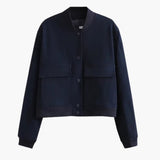 Women’s Bomber Jacket with Flap Pockets