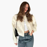 Women’s Bomber Jacket with Flap Pockets