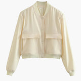 Women’s Bomber Jacket with Hip-Length Design