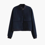 Women’s Bomber Jacket with Hip-Length Design