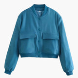 Women’s Bomber Jacket with Hip-Length Design