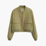 Women’s Bomber Jacket with Hip-Length Design