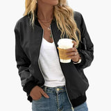 Women’s Bomber Jacket with Ribbed Cuffs