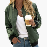 Women’s Bomber Jacket with Ribbed Cuffs