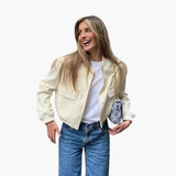 Women’s Bomber Jacket with Zip