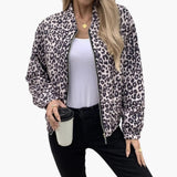 Women’s Bomber Jacket with Zip and Elastic Cuffs