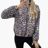 Women’s Bomber Jacket with Zip and Elastic Cuffs