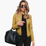 Women’s Bomber Jacket with Zipper and Pockets