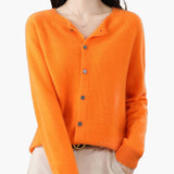 Women's Cardigan with V Neck and Button Closure