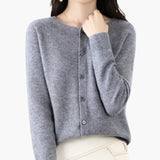 Women's Cardigan with V Neck and Button Closure
