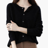 Women's Cardigan with V Neck and Button Closure