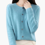 Women's Cardigan with V Neck and Button Closure
