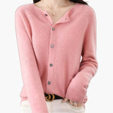 Women's Cardigan with V Neck and Button Closure