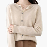 Women's Cardigan with V Neck and Button Closure