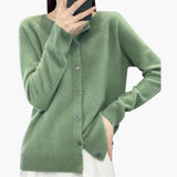 Women's Cardigan with V Neck and Button Closure