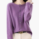 Women's Cardigan with V Neck and Button Closure