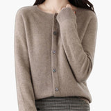 Women's Cardigan with V Neck and Button Closure