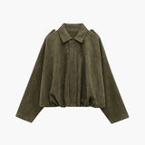 Women’s Casual Zip-Front Bomber Jacket with Relaxed Fit