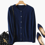 Women’s Classic Knit Cardigan with Button Fastening and Ribbed Cuffs